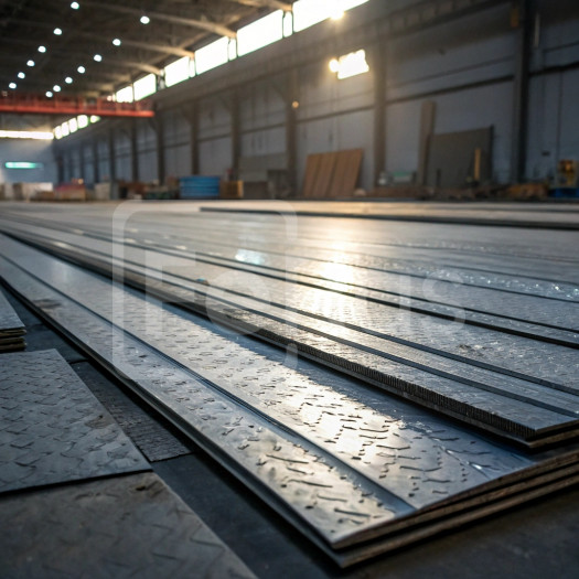 Лист рифленый чечевица нержавеющий 1,5 мм 08Х18Н10 ГОСТ 8568-77 г/к